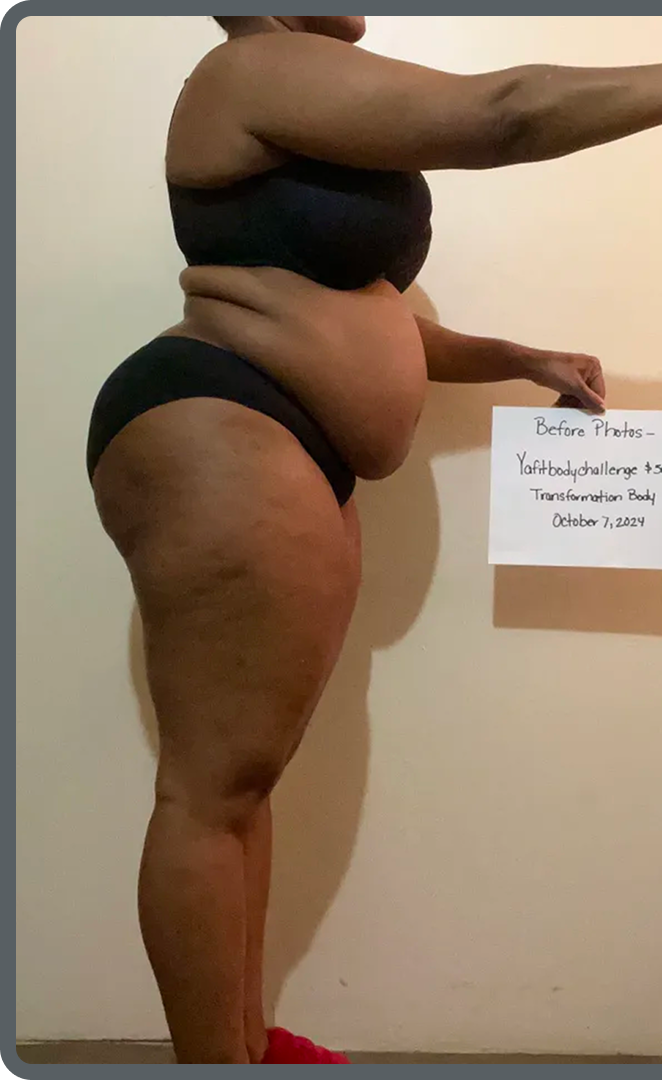 Kalia H.'s before transformation