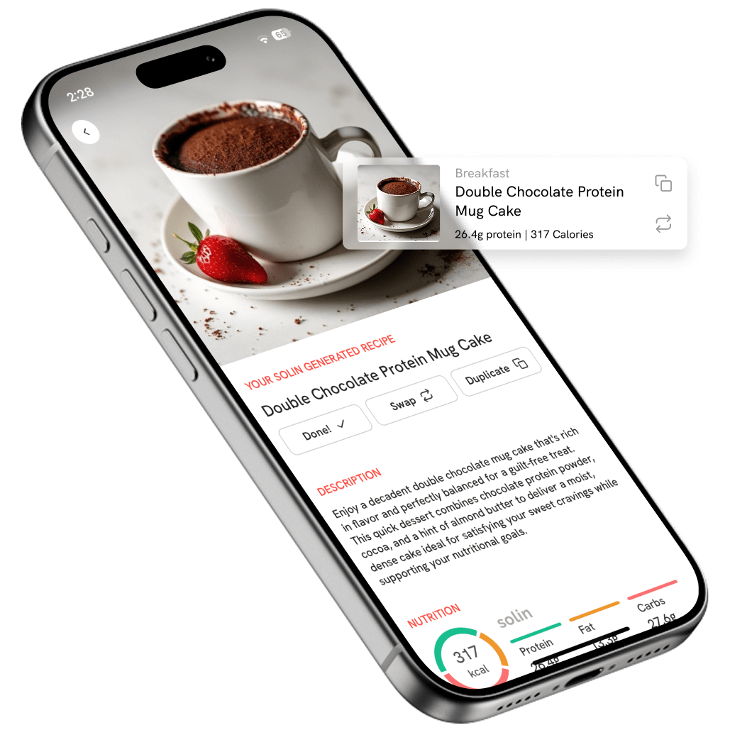 mobile app meal generator set goals