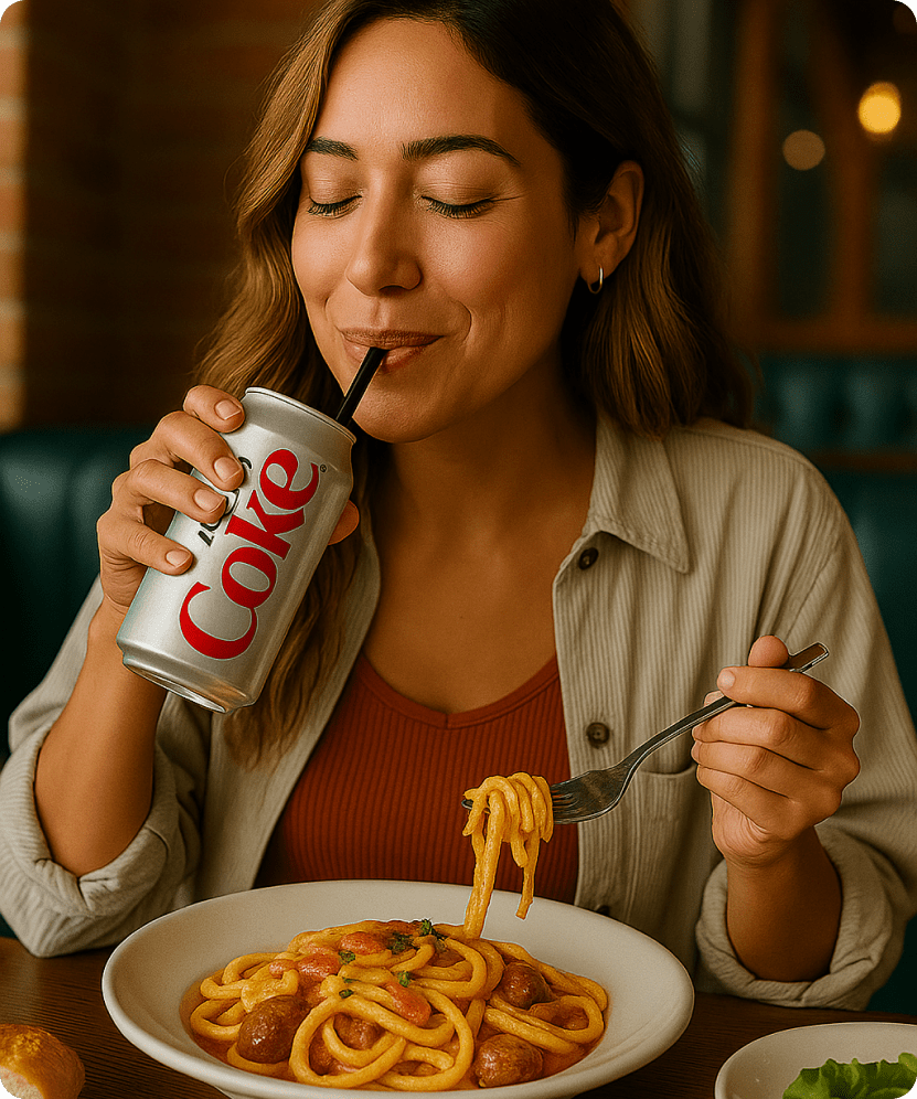woman eating healthy food