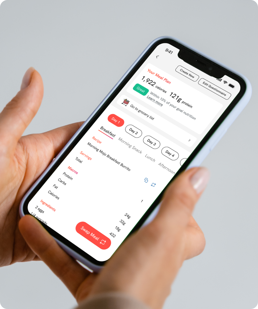 mobile app meal generator multiple days