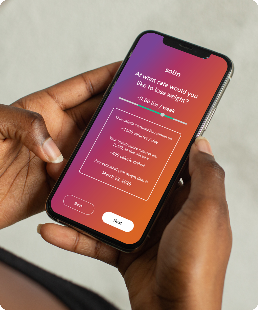 mobile app meal generator set goals