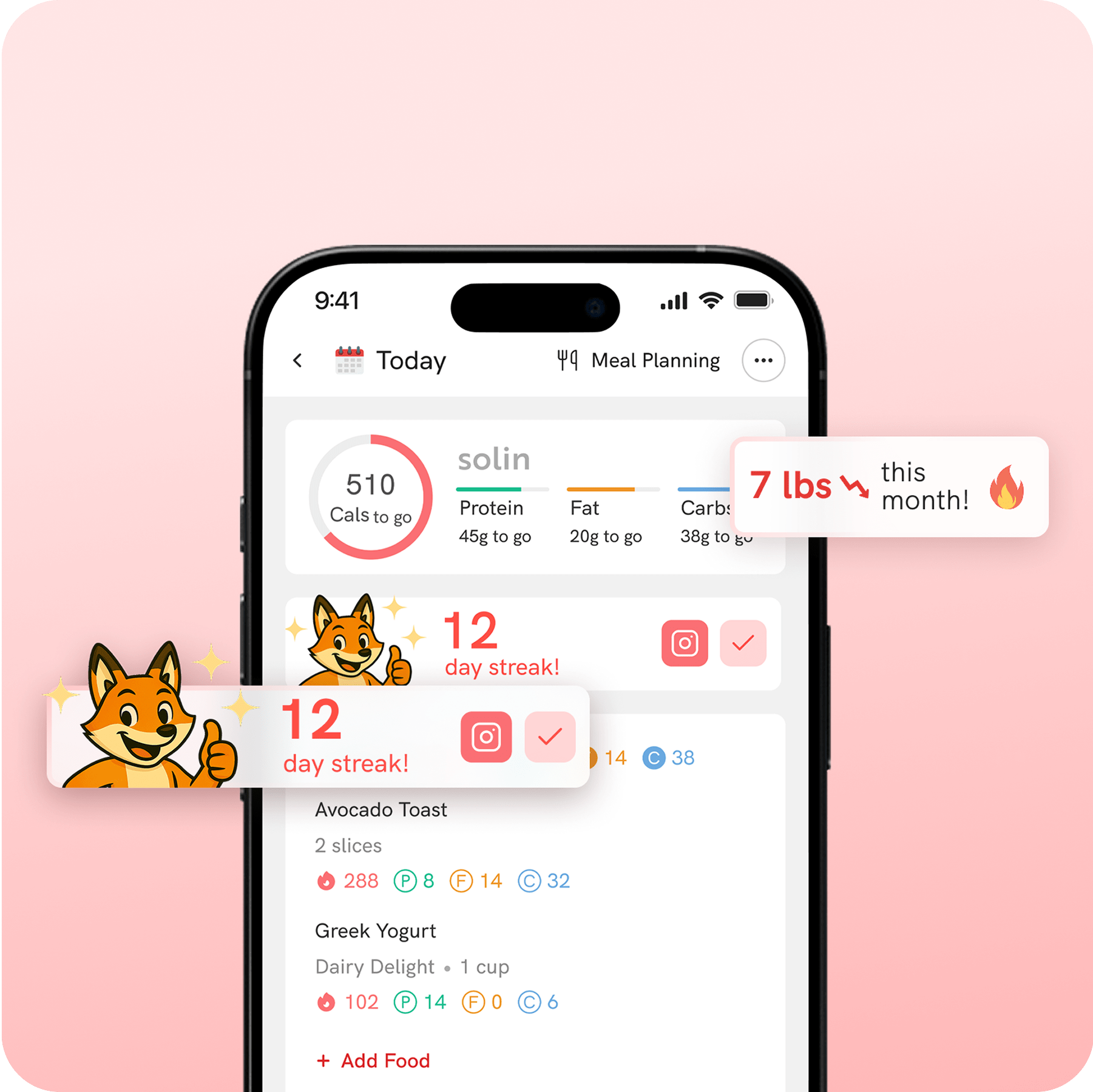 dash tracking calories