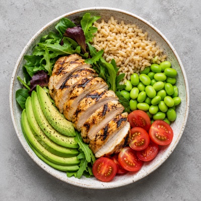 Chicken avo bowl